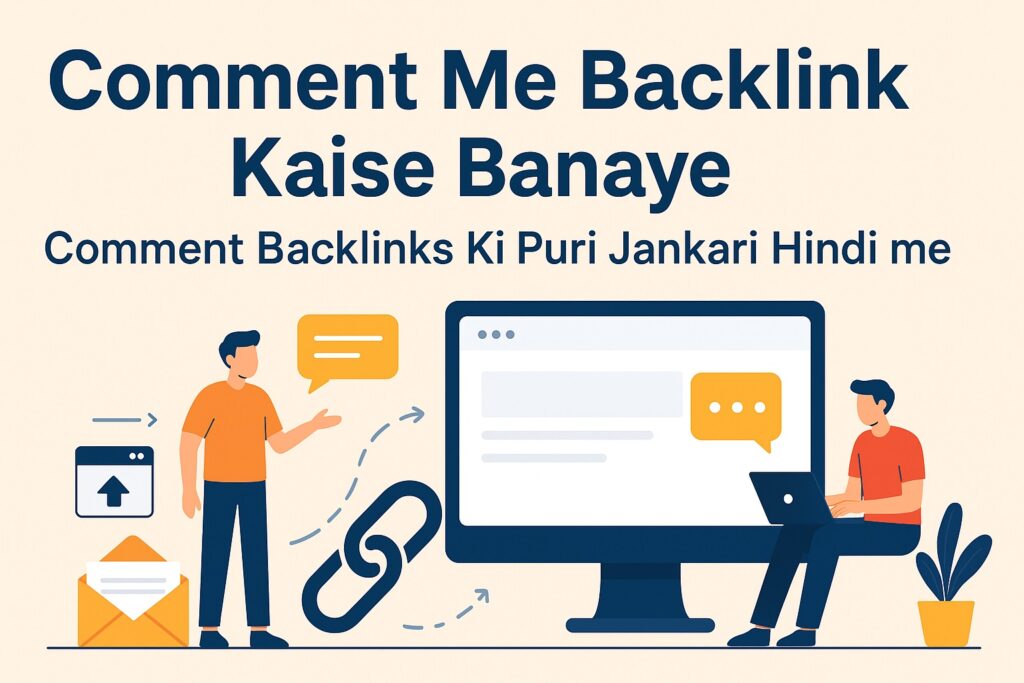 Comment Me Backlink Kaise Banaye – Comment Backlinks Ki Puri Jankari Hindi Mein Banner Image Showing SEO Ecosystem