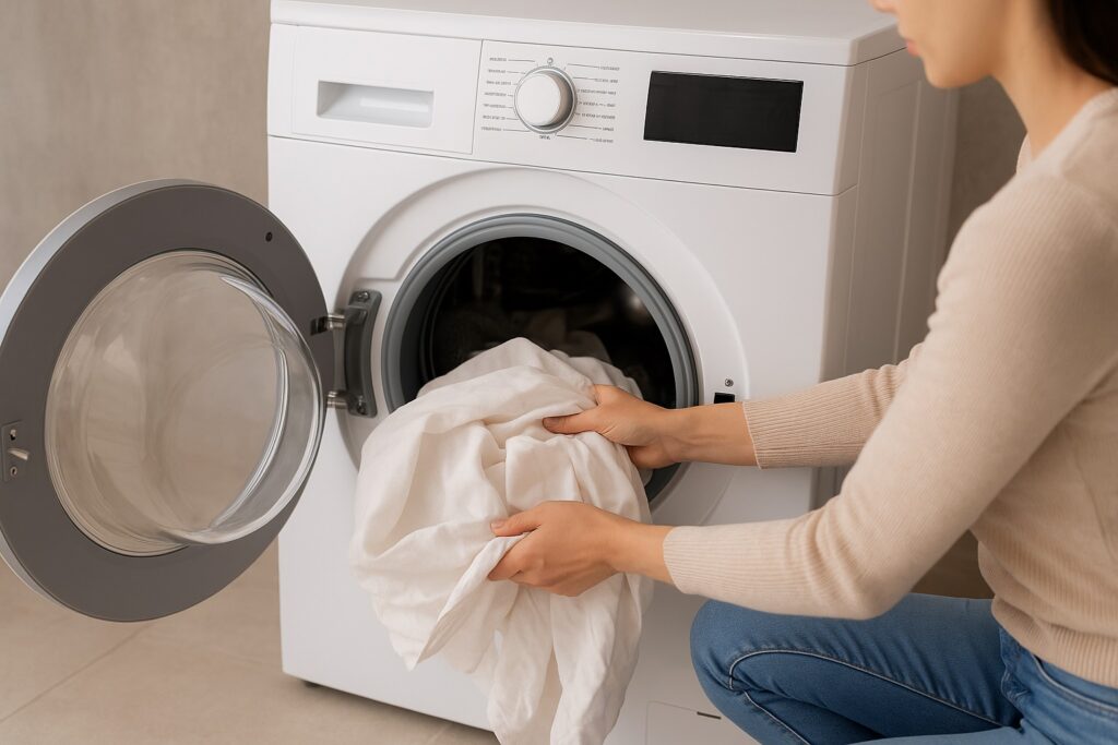Washing machine me linen kapda kaise dhoye