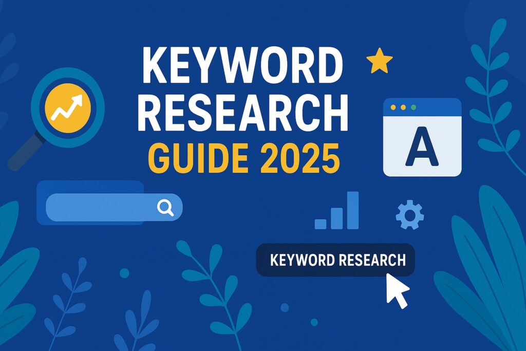How to research keyword with search box illustration